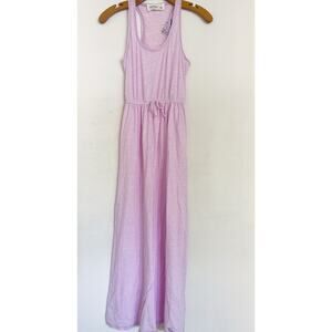 Abercrombie Fitch Kids Girls T Shirt Dress L Lilac Maxi Lace Beach Racerback